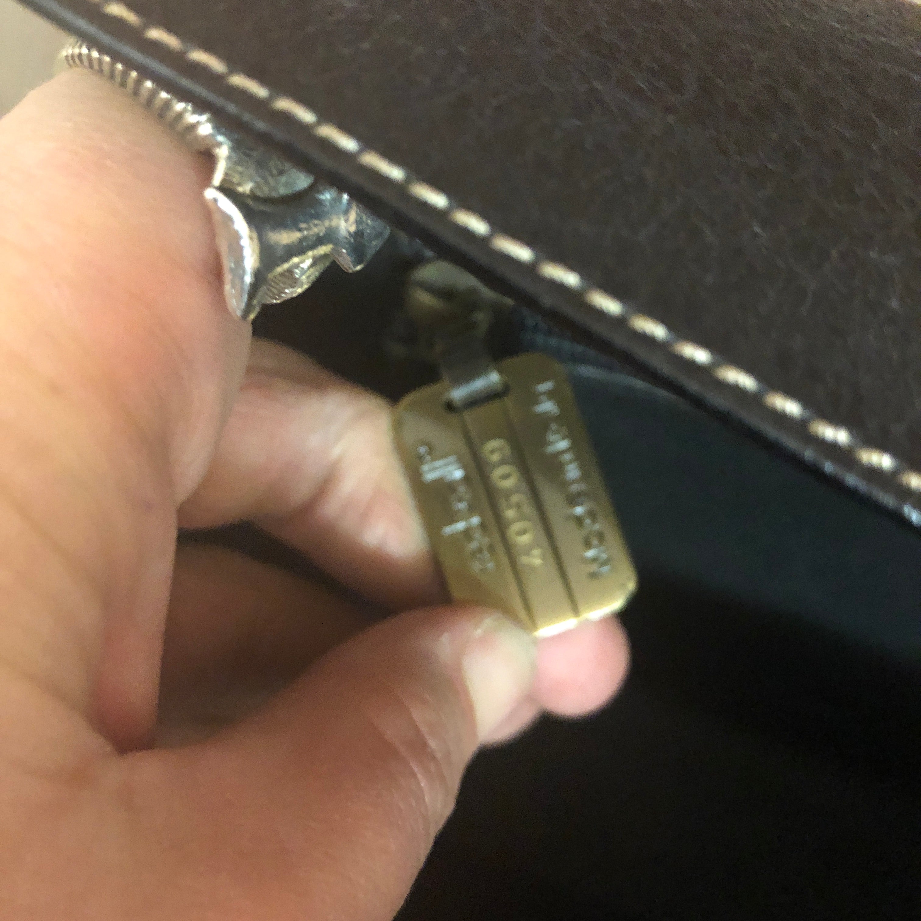 MOSCHINO 1990s metal handle handbag