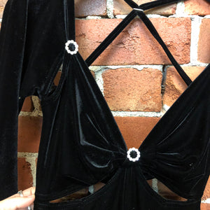 1980s Versace style velvet gown