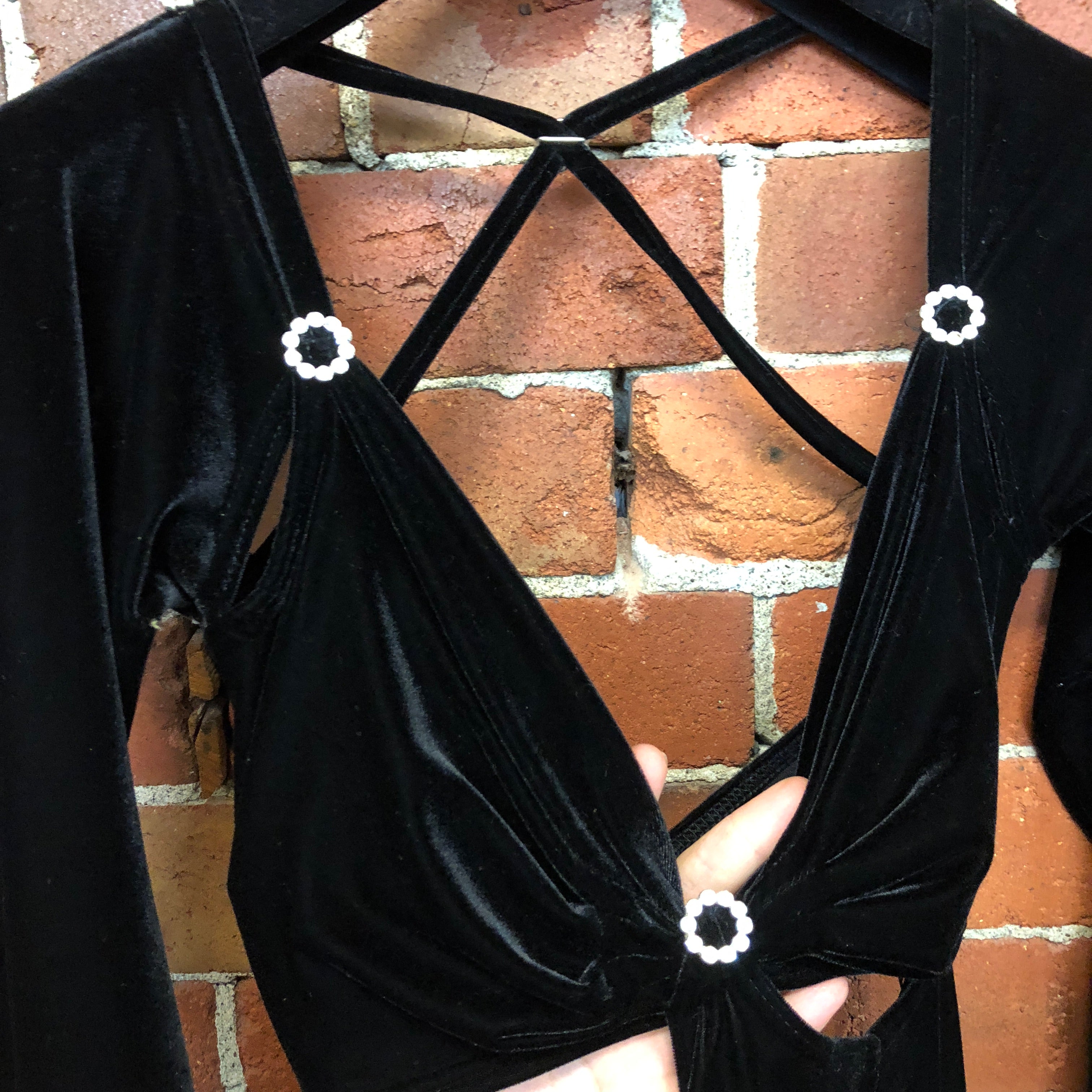 1980s Versace style velvet gown