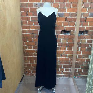 USA Designer black velvet gown