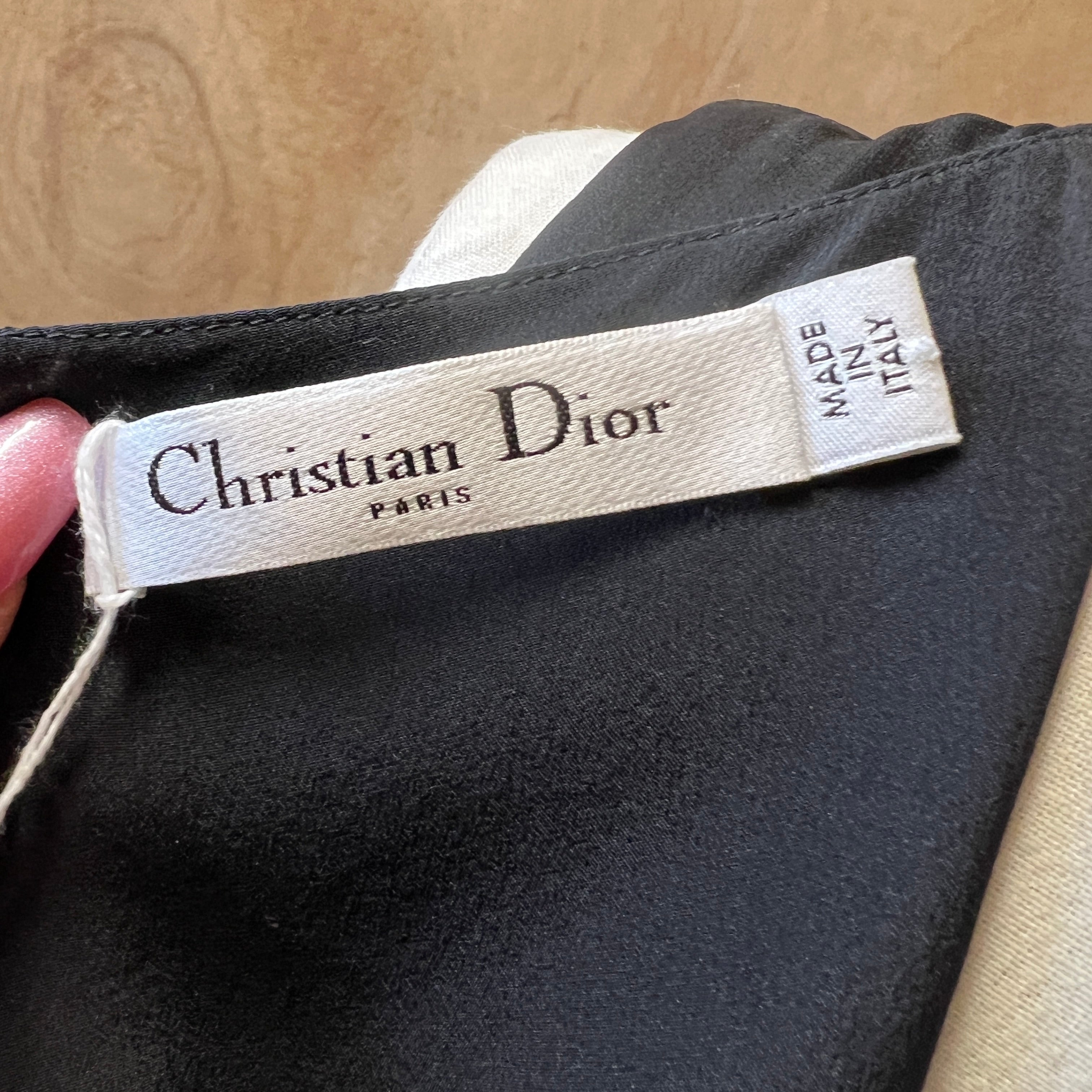 CHRISTIAN DIOR silk and wool top