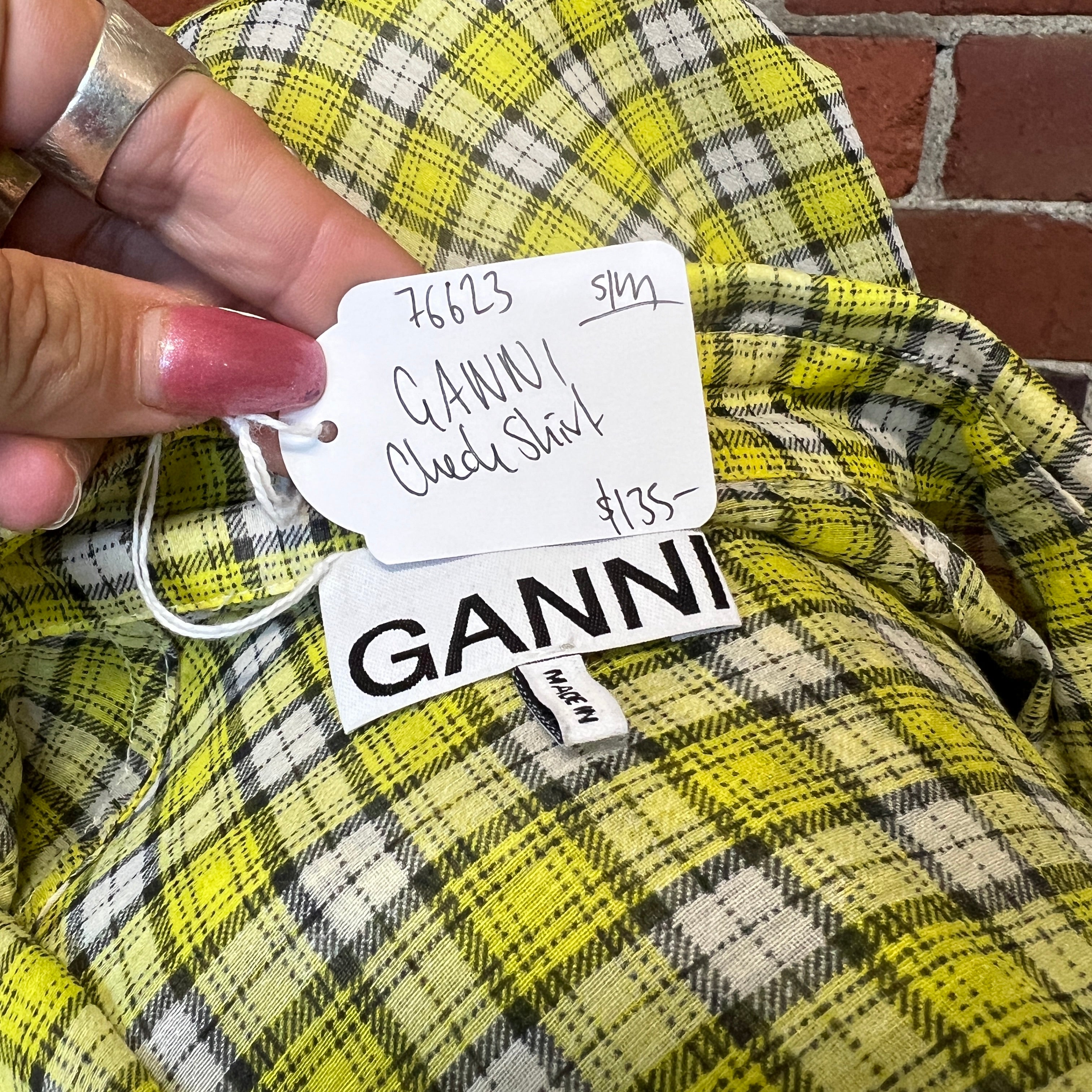 GANNI checked shirt
