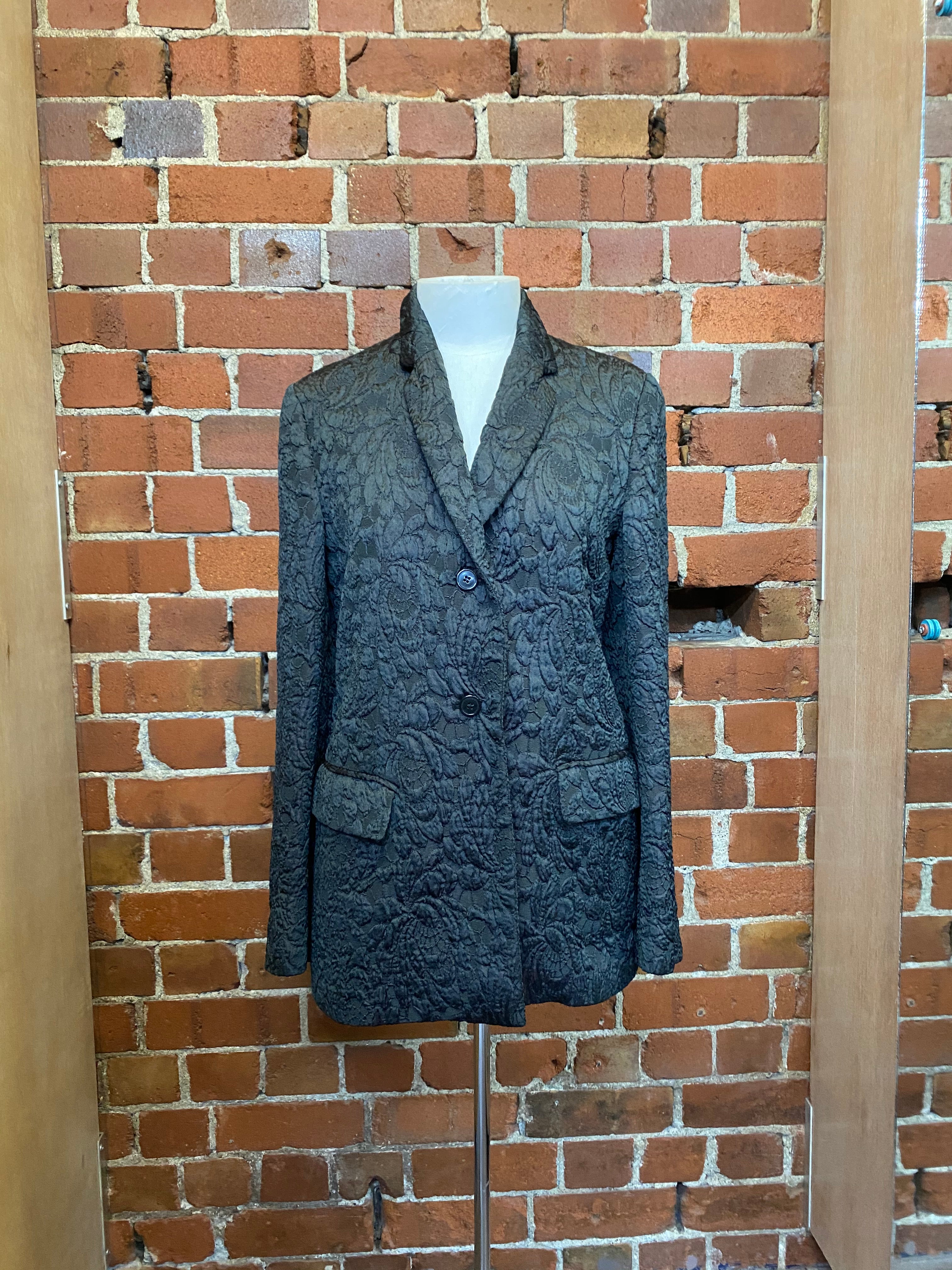 DRIES VAN NOTEN silk and wool textured jacket