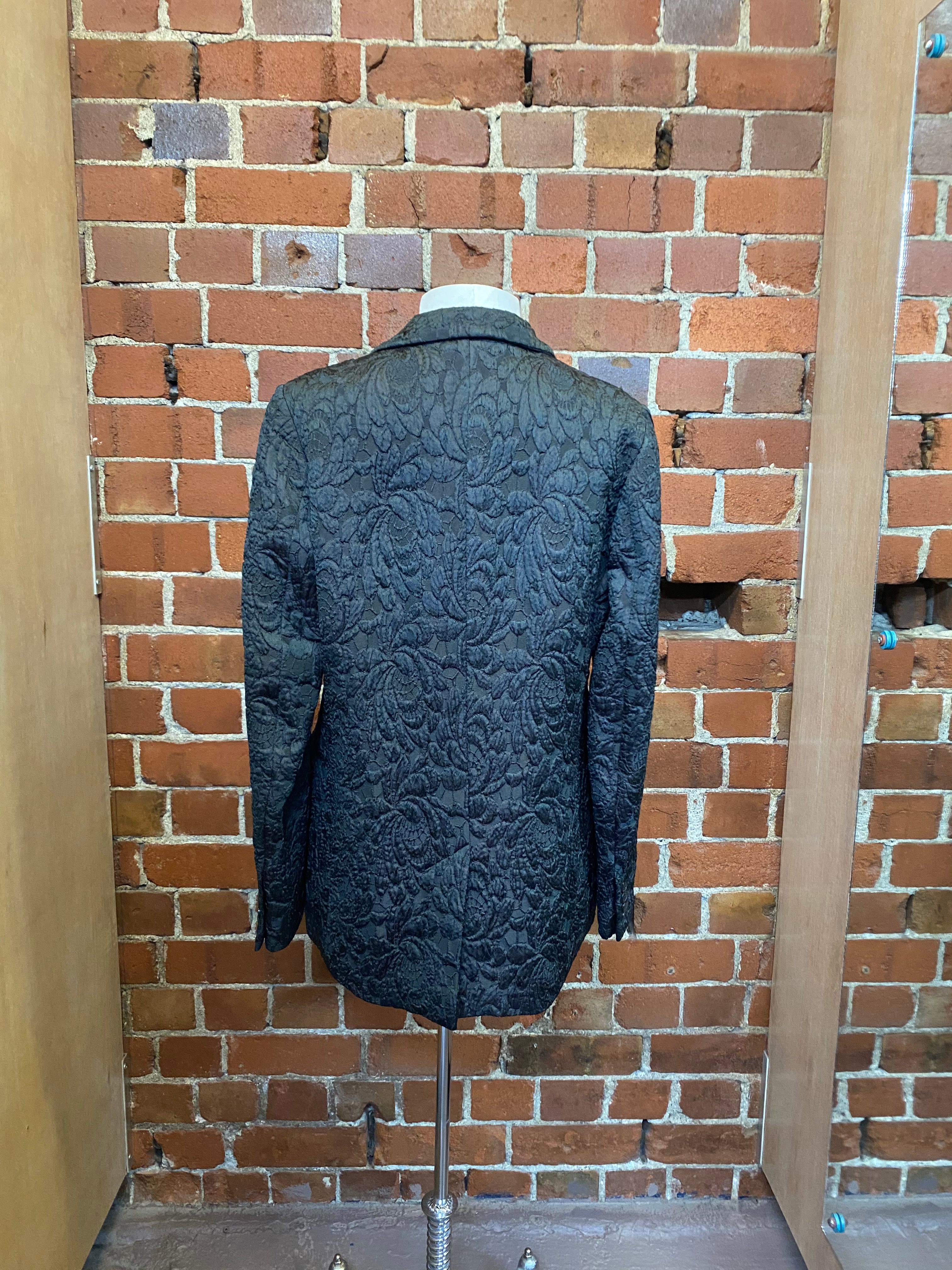 DRIES VAN NOTEN silk and wool textured jacket