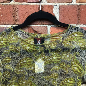 GAULTIER patterned 1990s mesh top