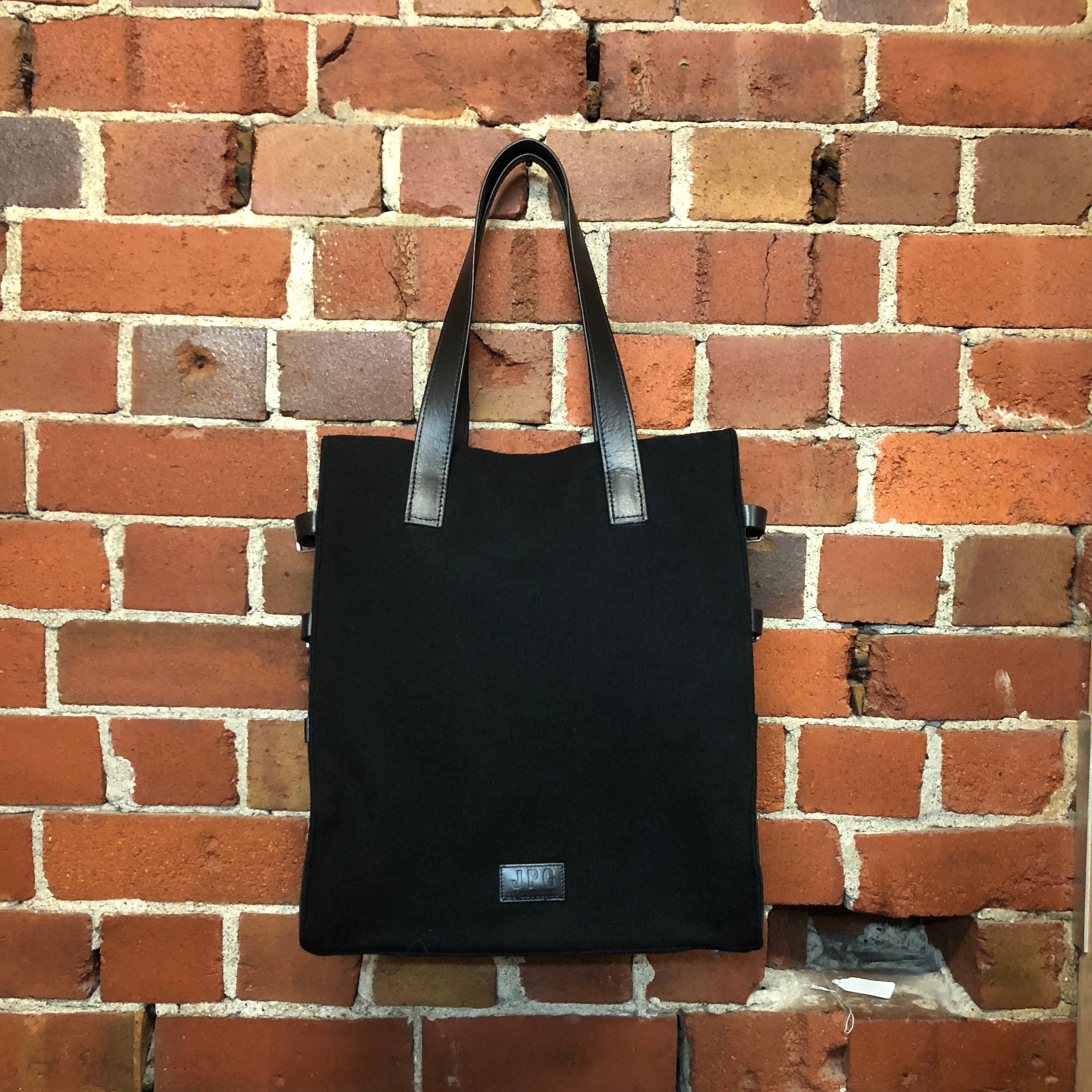 JPG GAULTIER 1990s wool buckle side tote bag