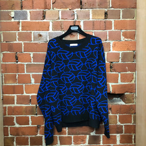 GOSHA football print jumper