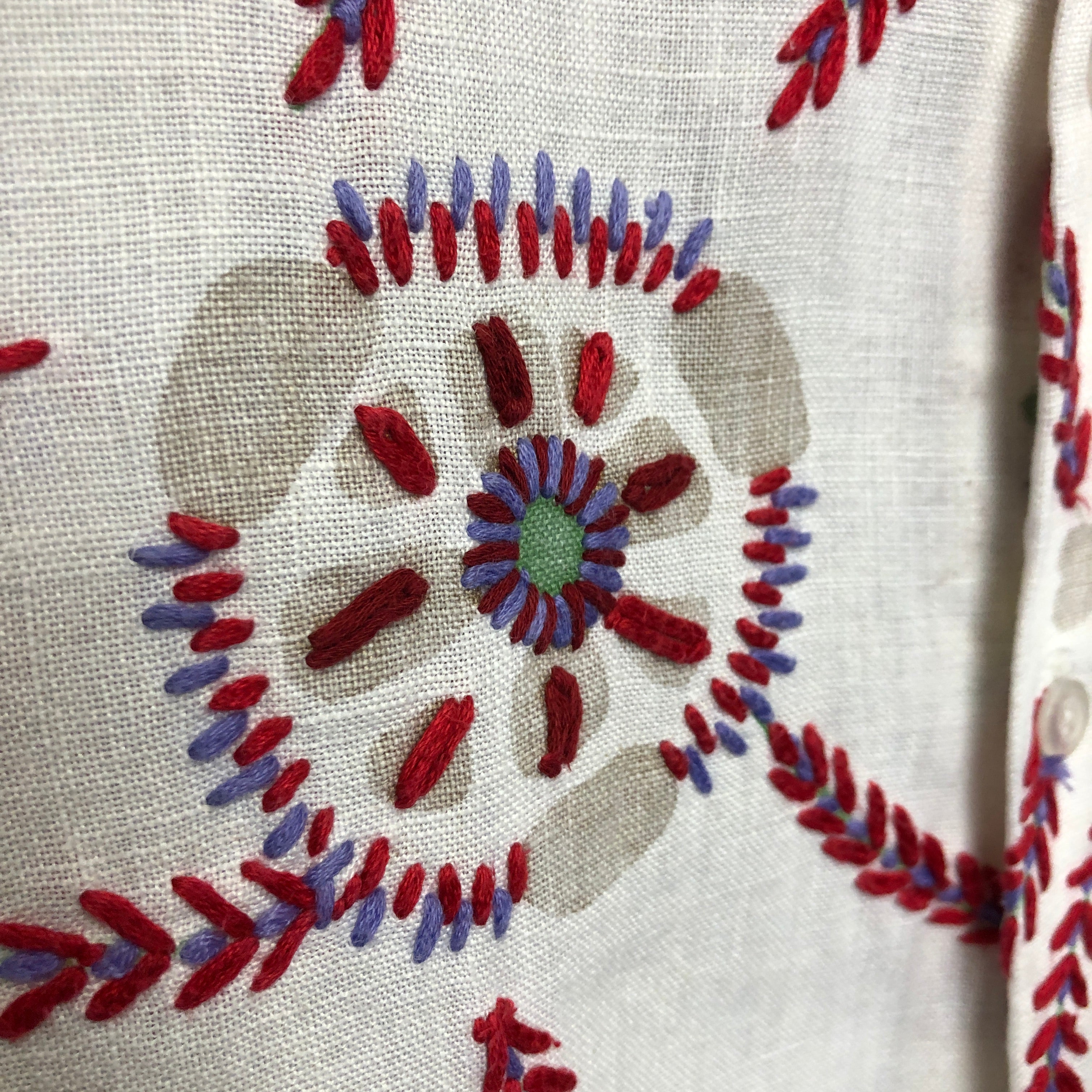 ZAMBESI embroidered  linen shirt