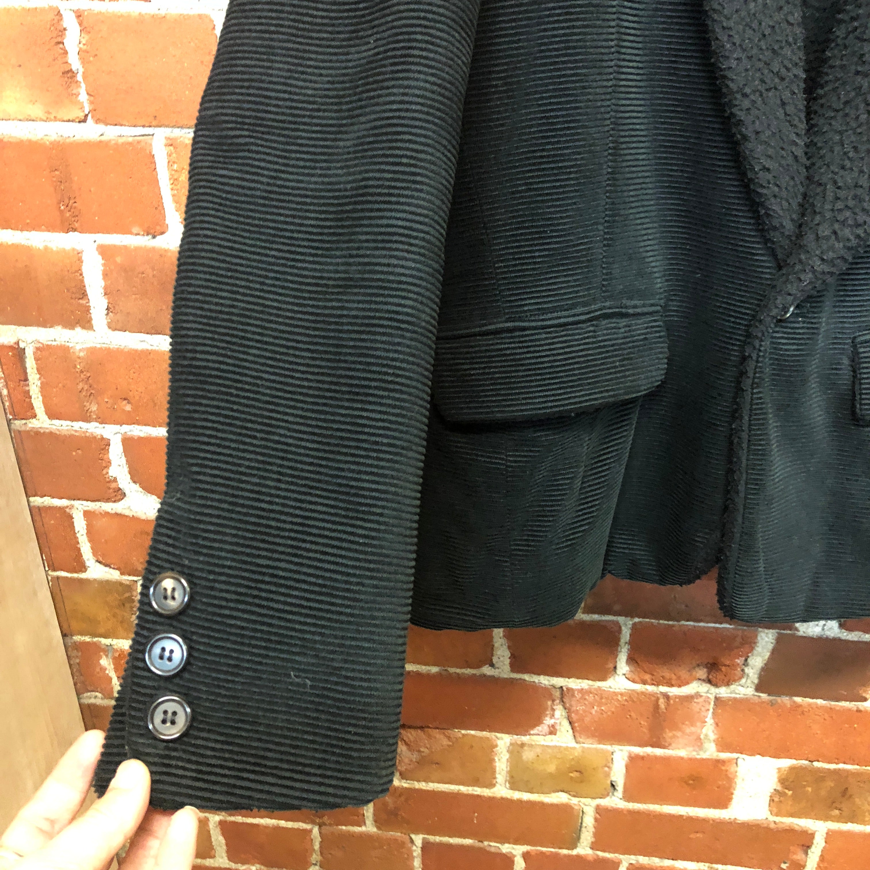 UNDERCOVER corduroy blazer with fluffy lining