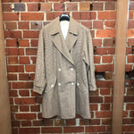 1960s gingham oversize light coat