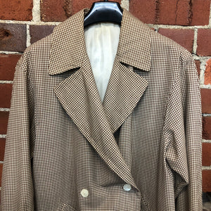 1960s gingham oversize light coat