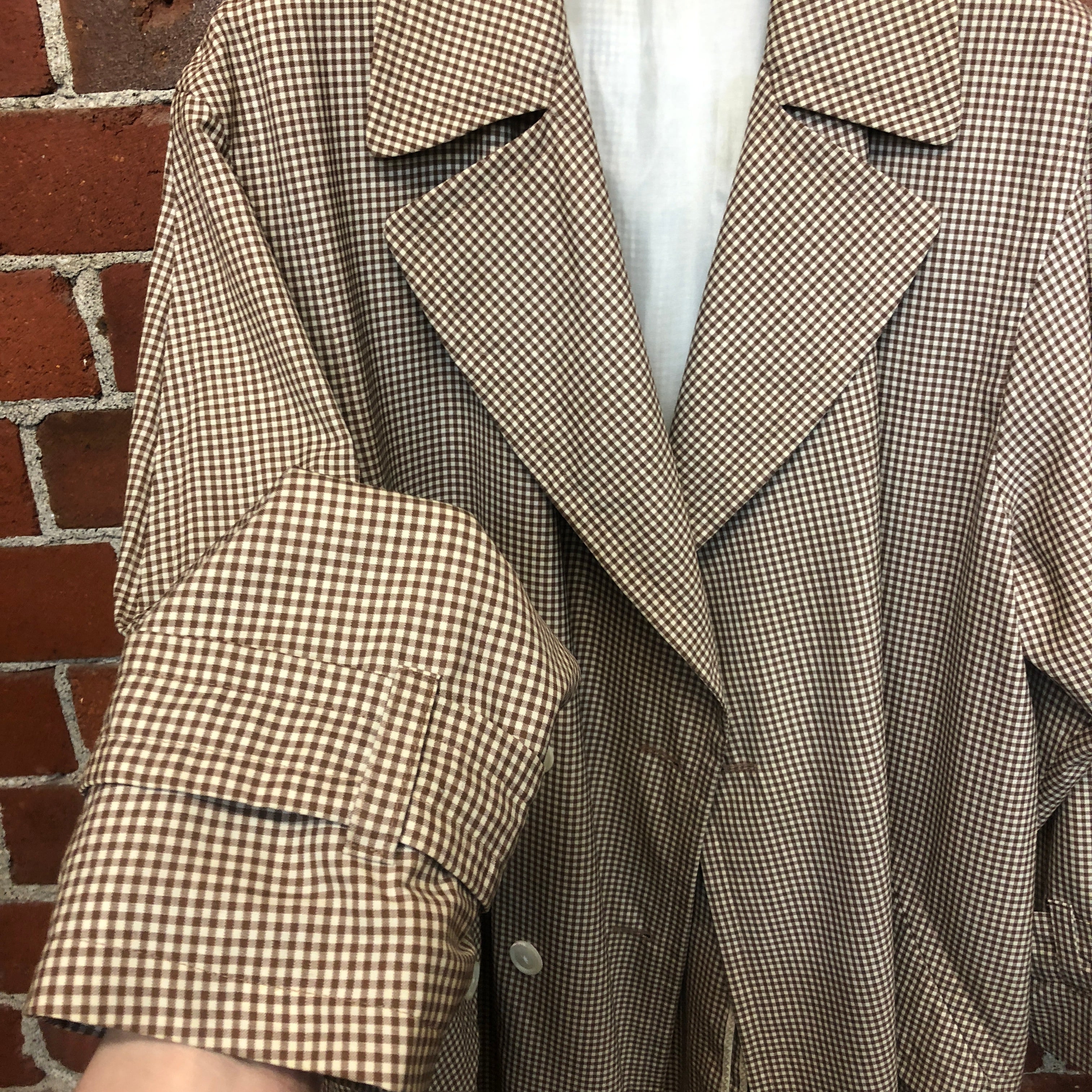 1960s gingham oversize light coat