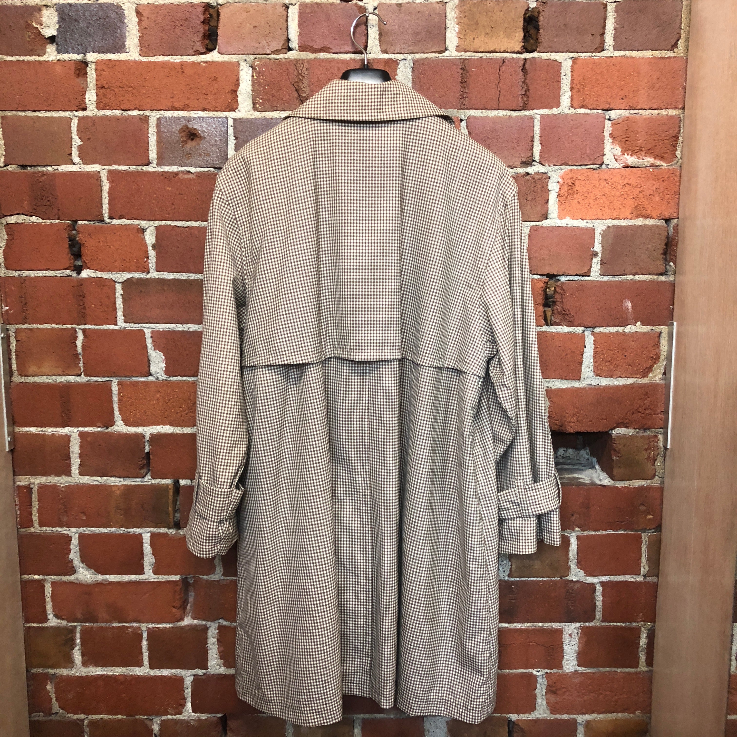 1960s gingham oversize light coat