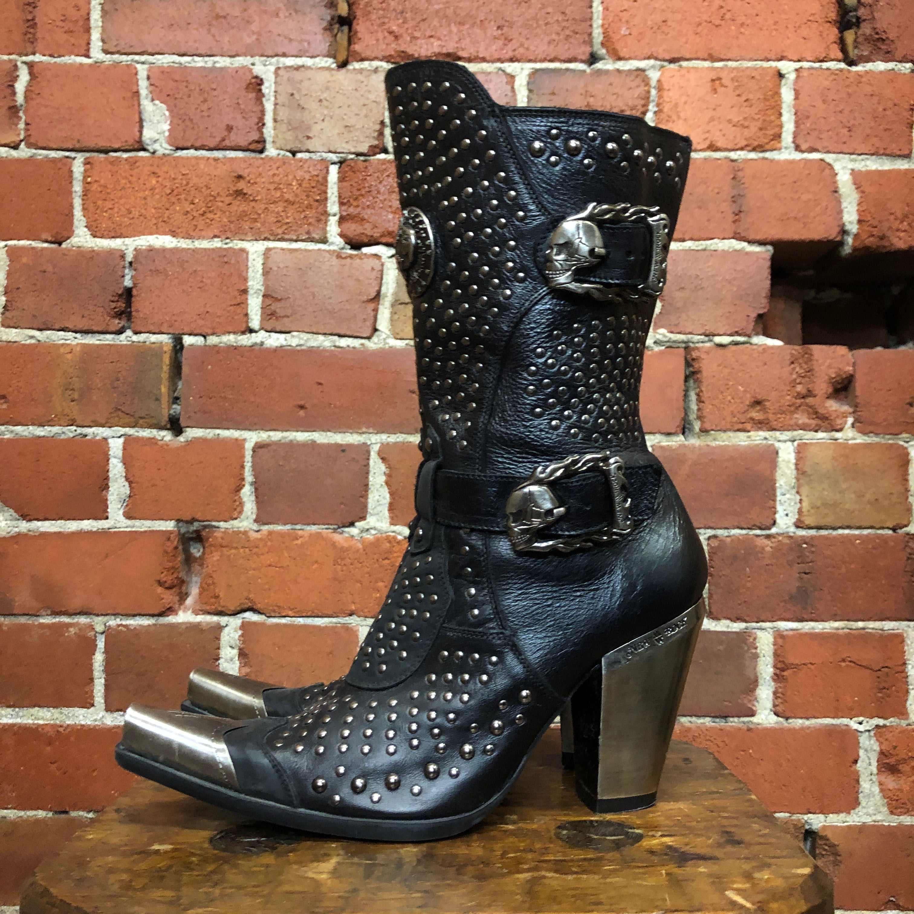 NEW ROCK studded western boots 41/40