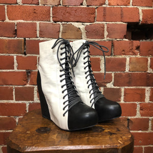 MI PIACI 2 tone leather boots 39