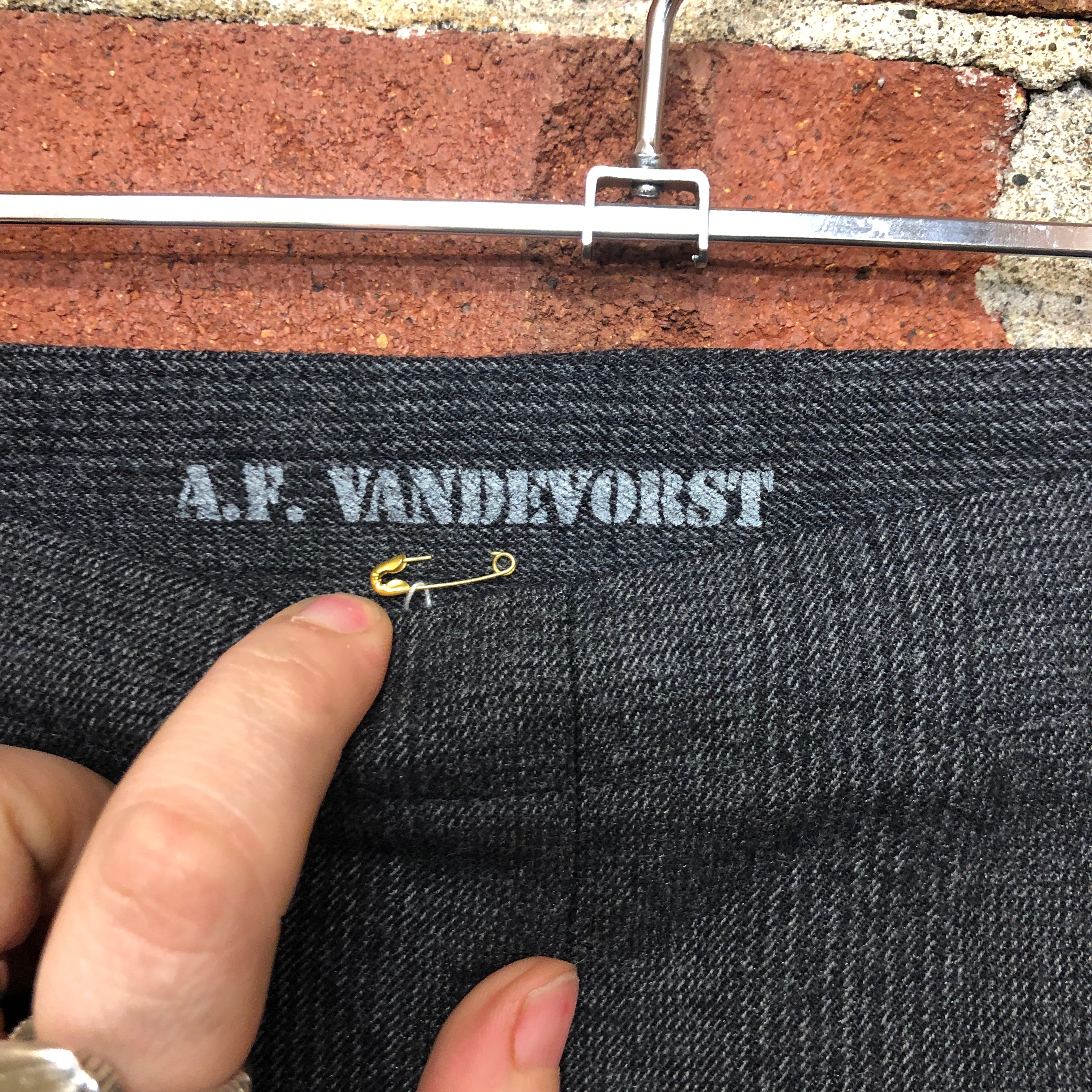 A F VANDEVORST 1990s tweed hotpants