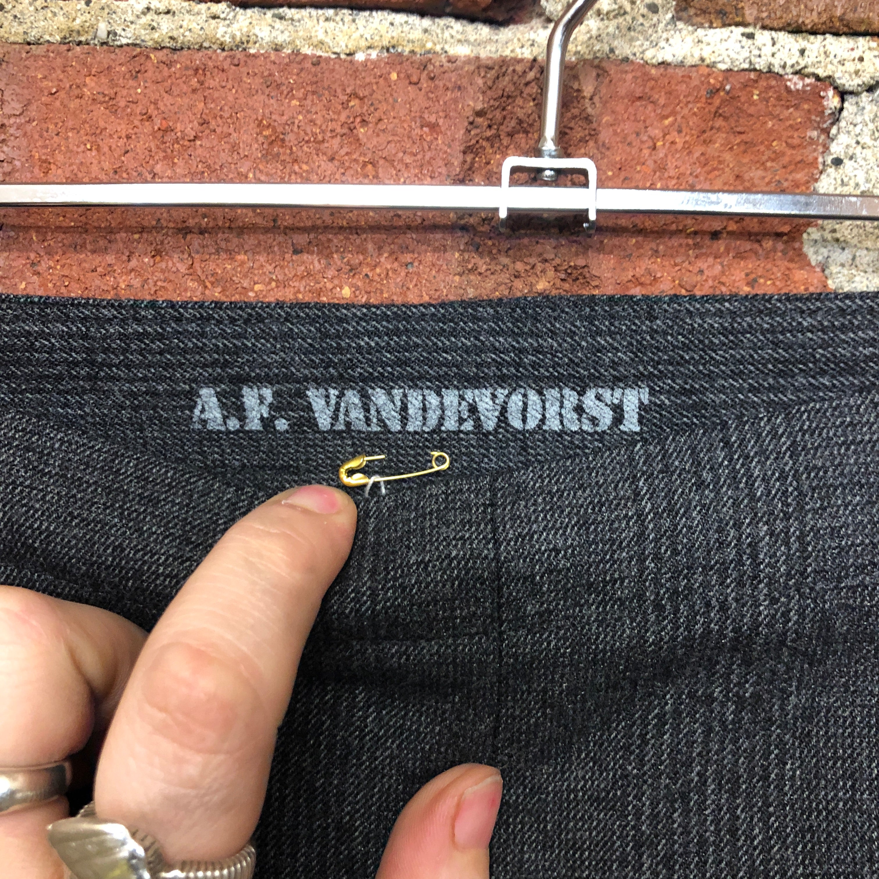 A F VANDEVORST 1990s tweed hotpants