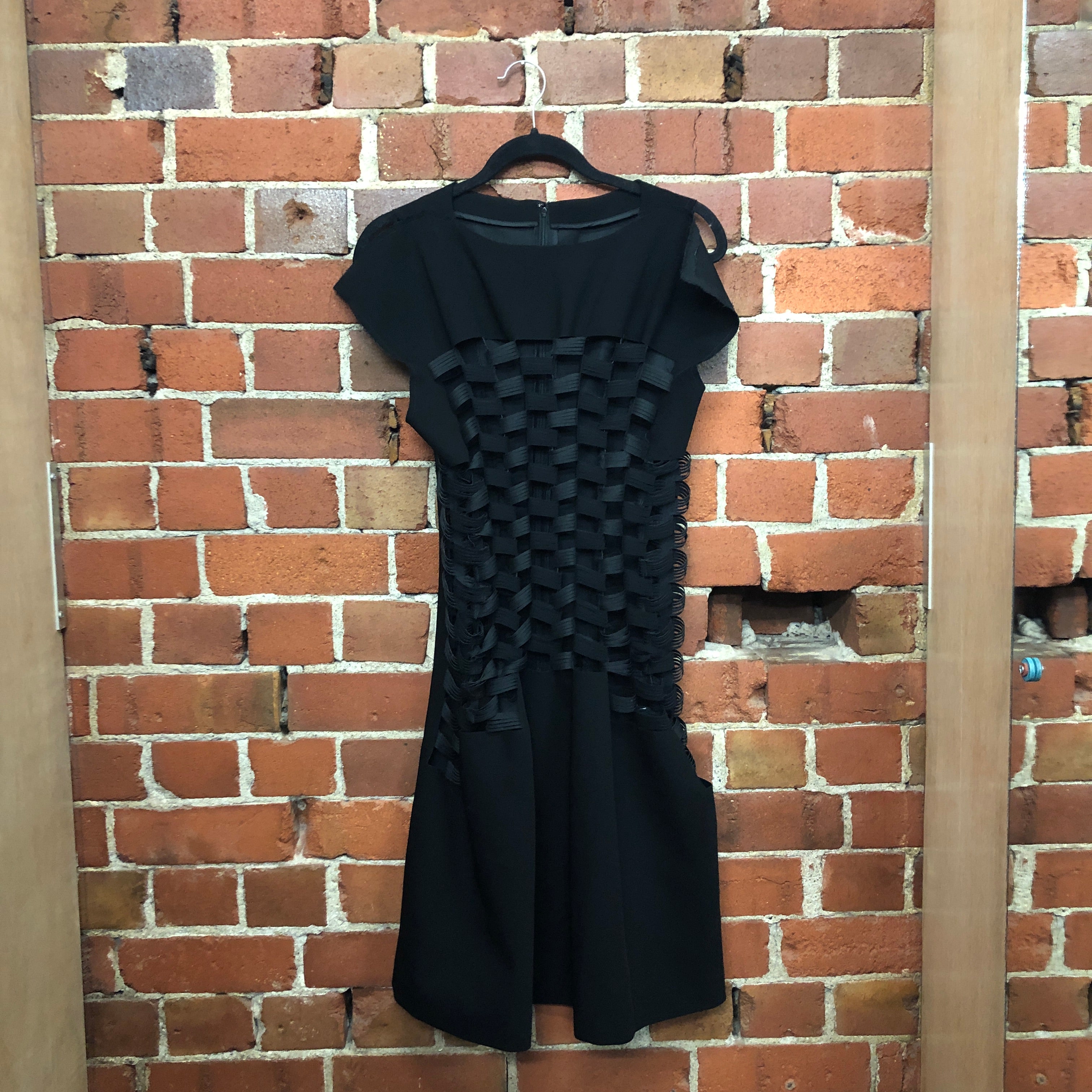 NOIR KEI NINOMIYA COMME DES GARCONS elastic front dress