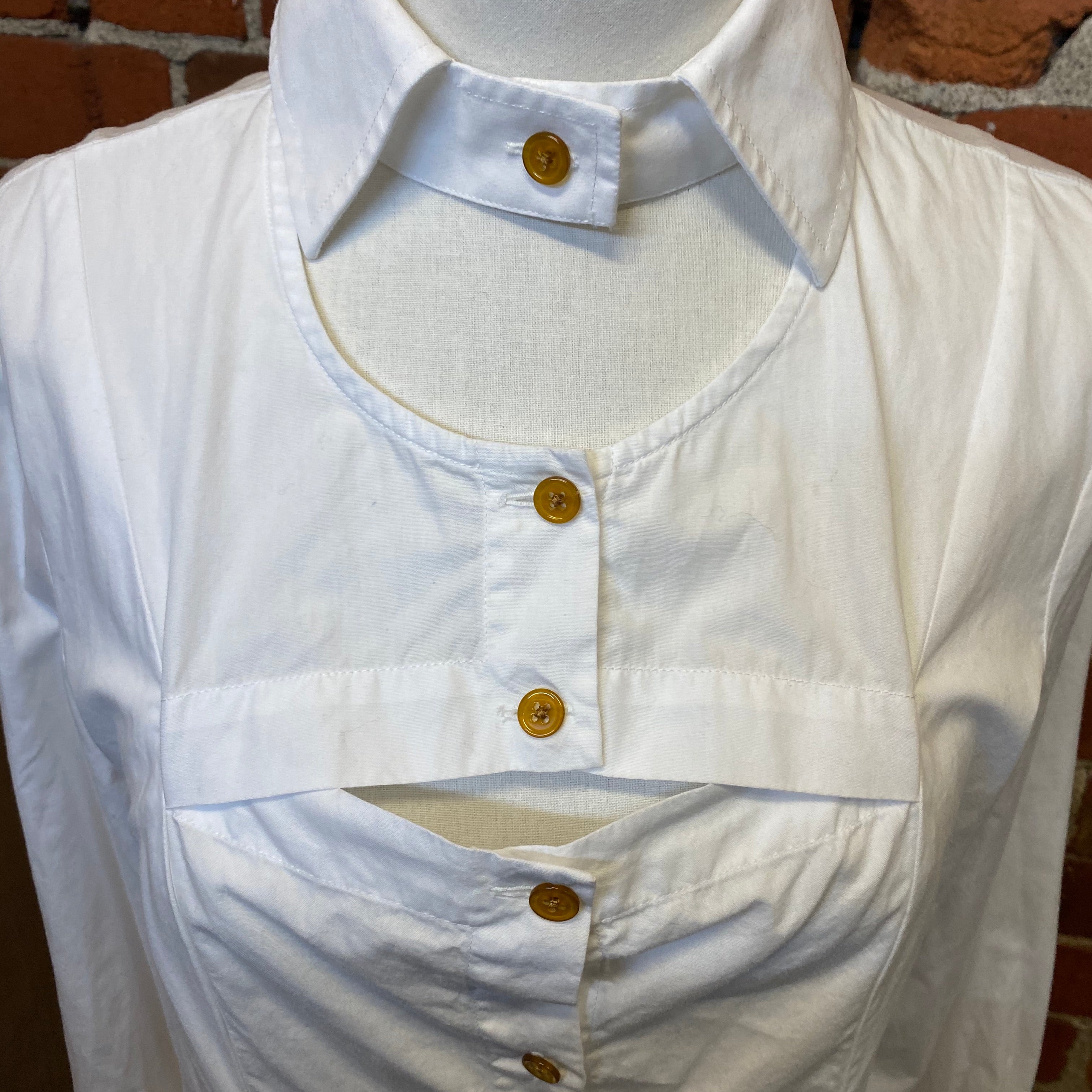 VIVIENNE WESTWOOD cut out cotton shirt