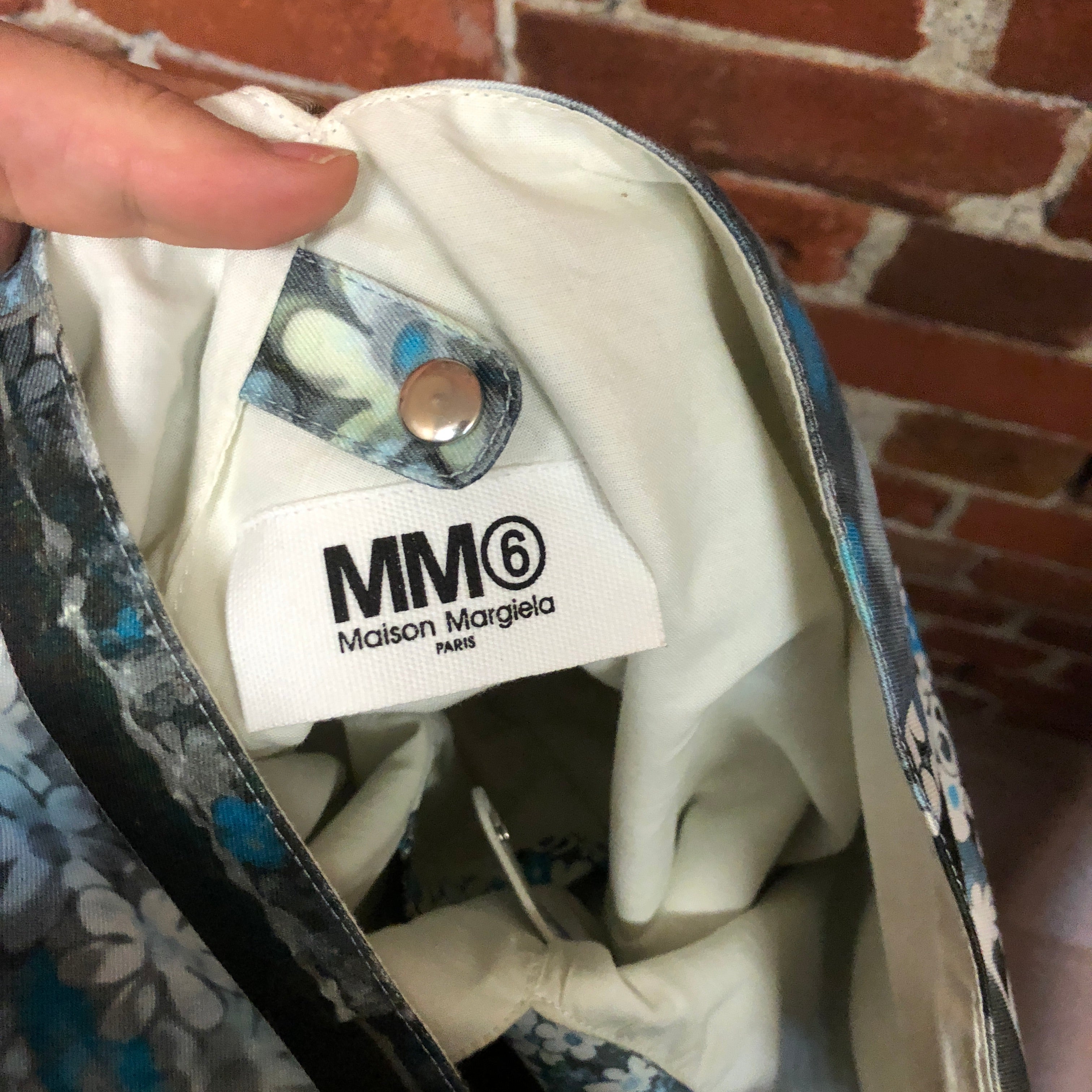 MM6  floral denim bag