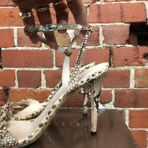 GUCCI genuine snakeskin sexy heels 39.5