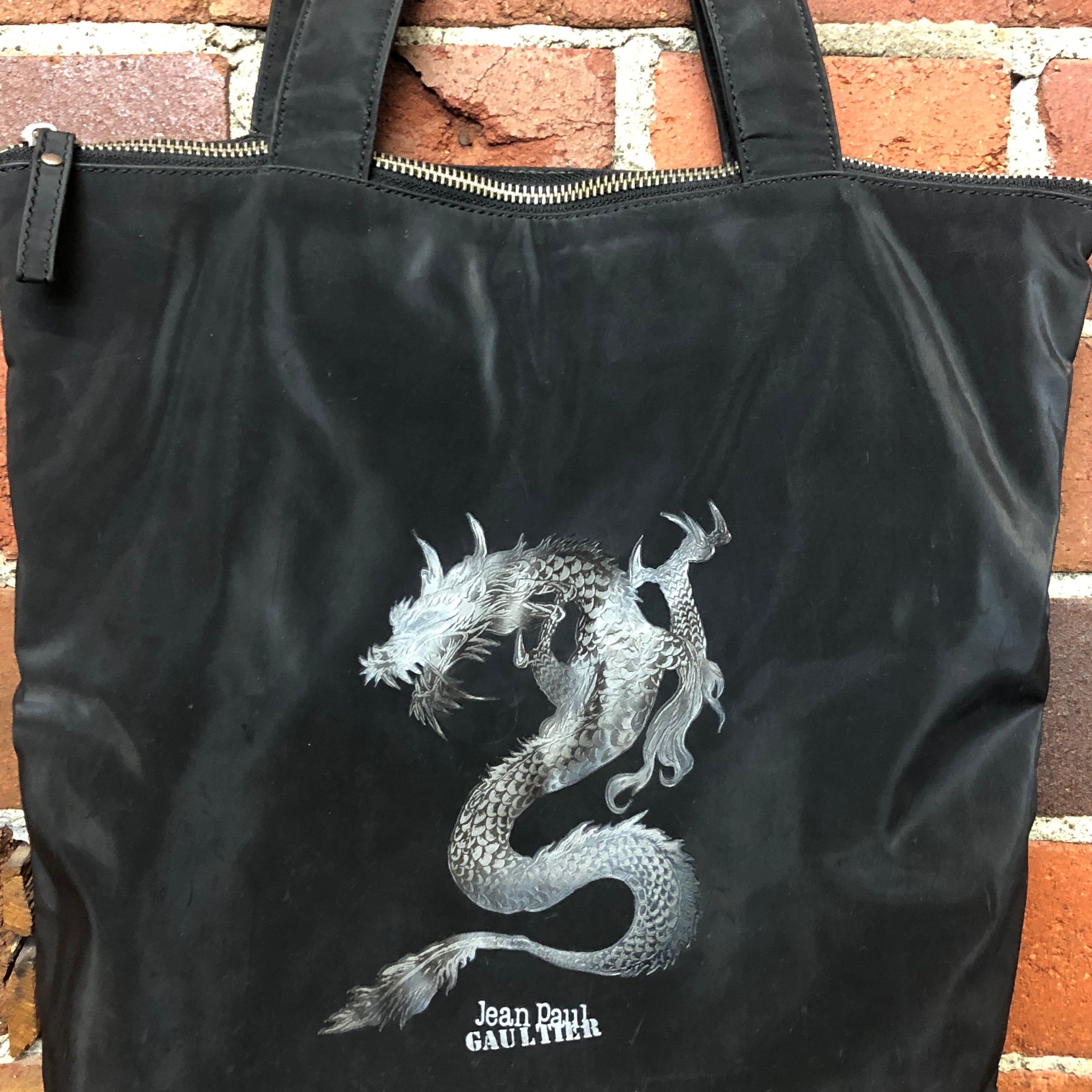 GAULTIER 1990s dragon RARE nylon bag