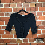 MOSCHINO very cute frilly cardi top