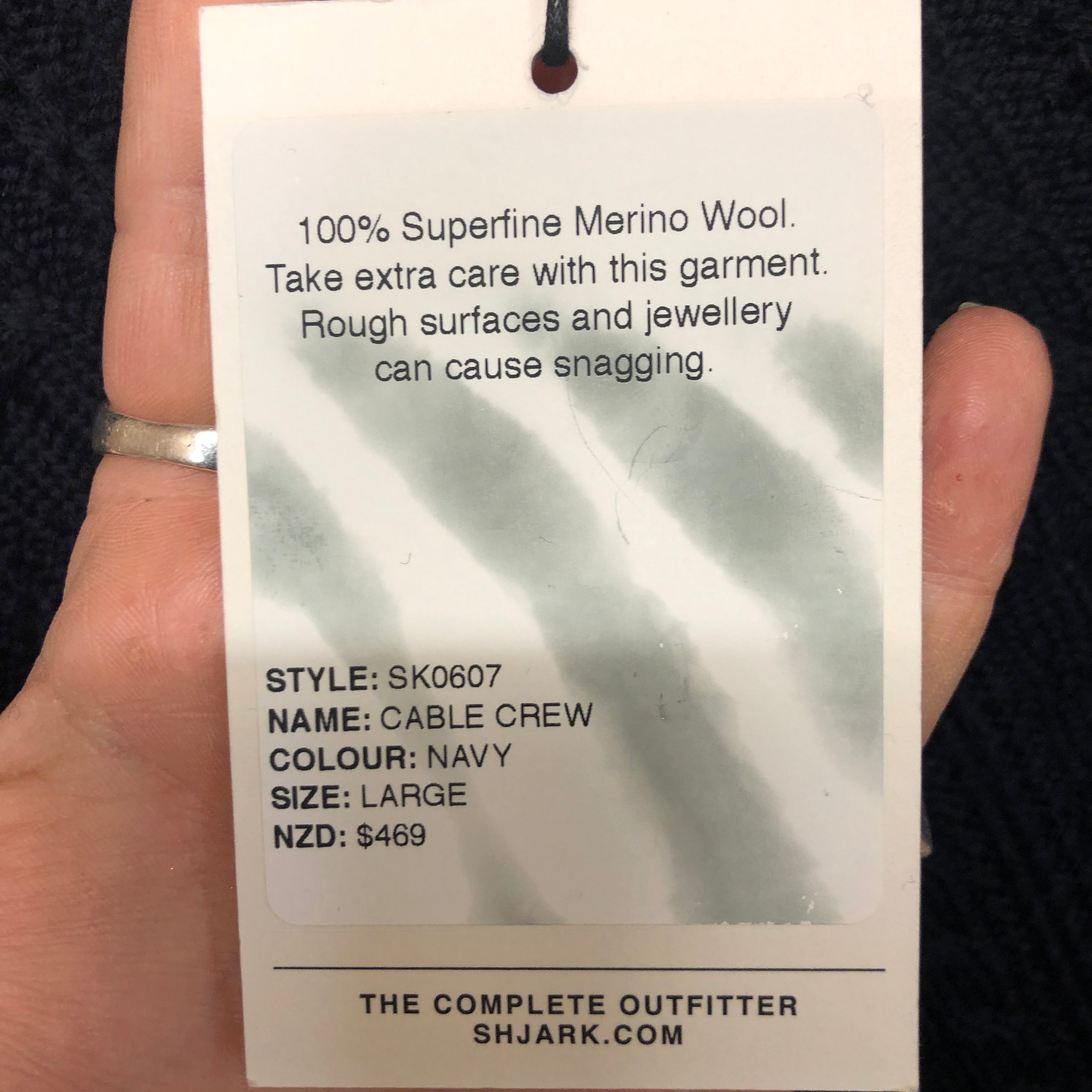 SHJARK NEW ultra-fine merino wool jumper L