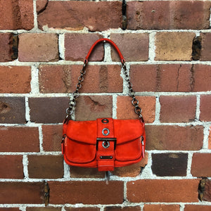 PRADA mini suede handbag