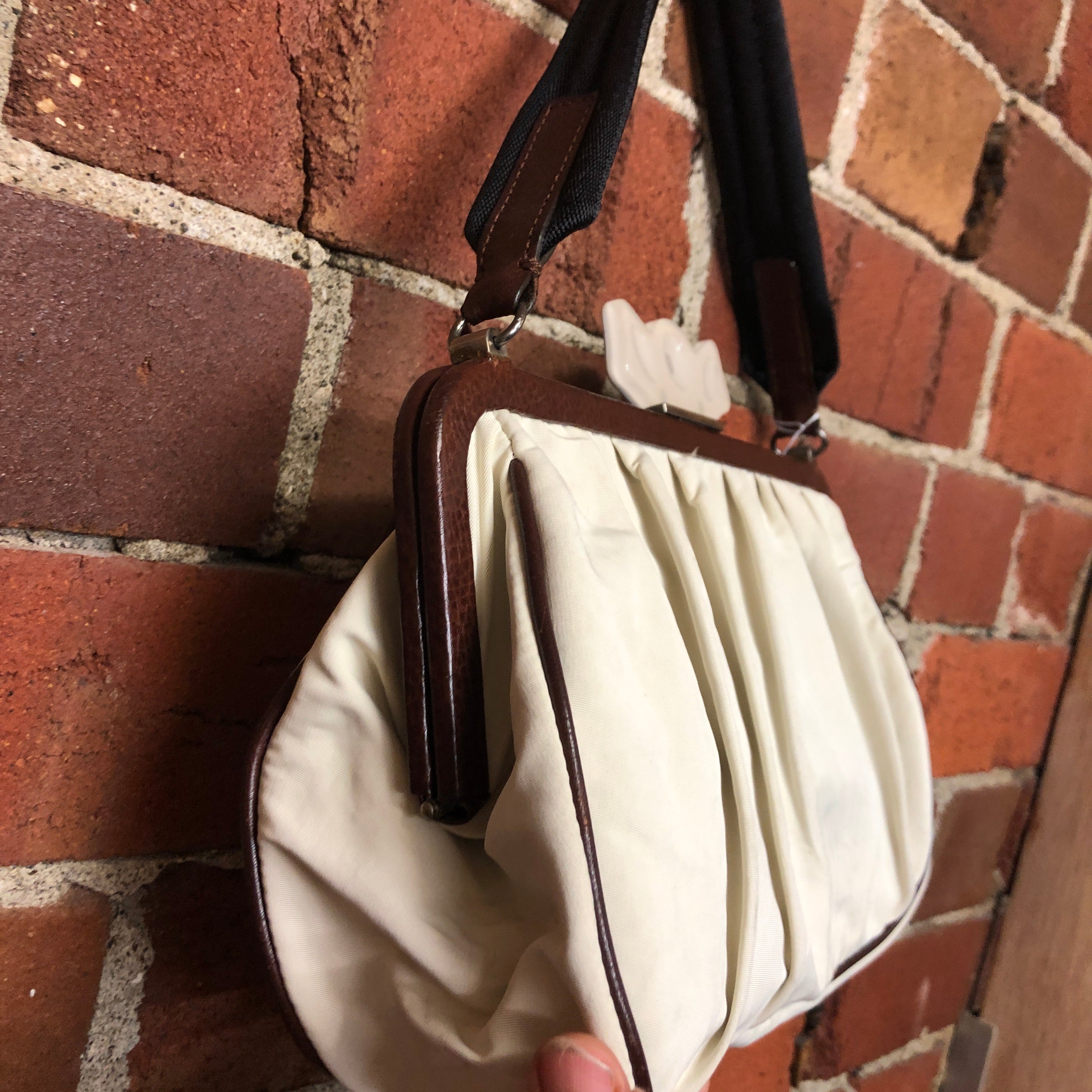MARNI leather trim handbag