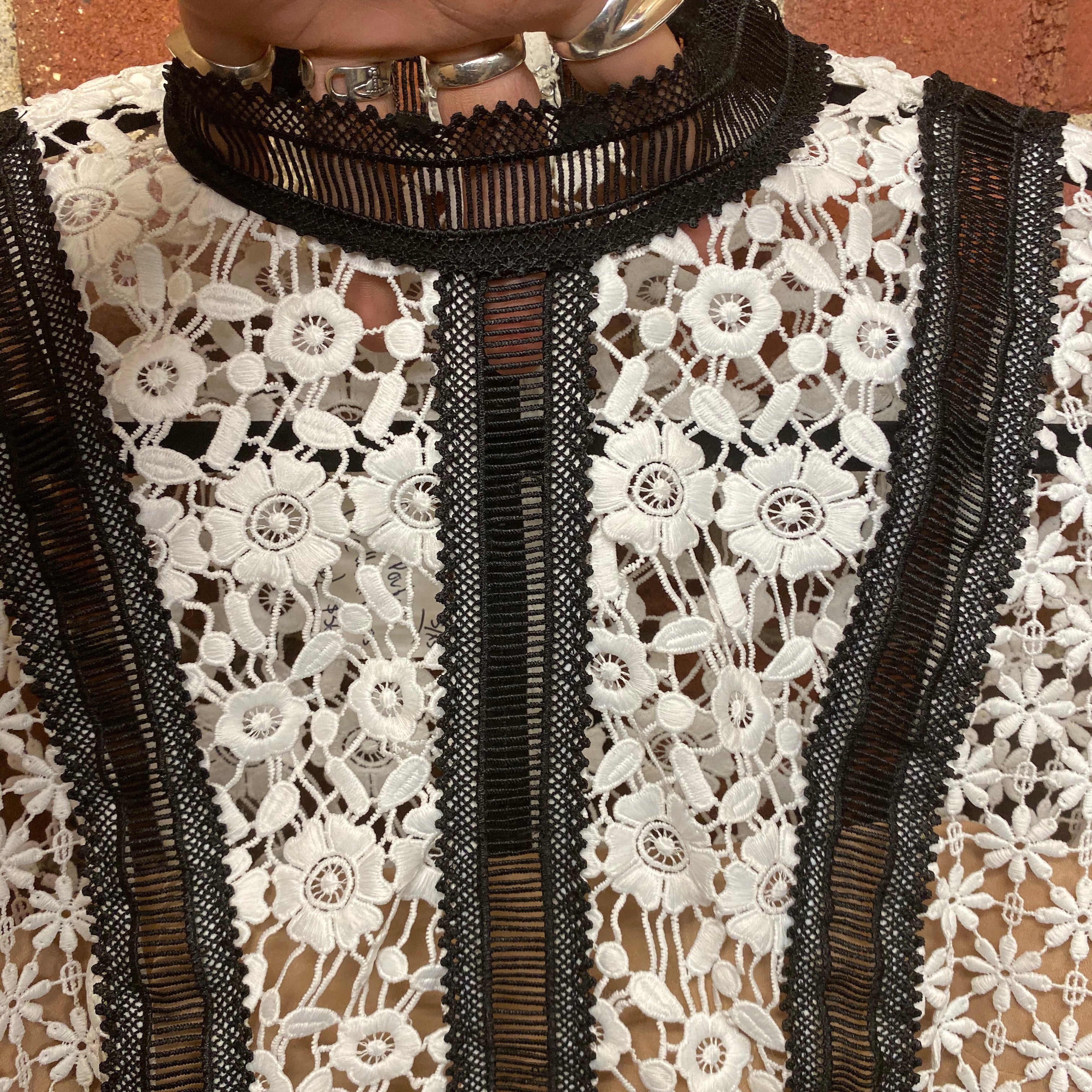 SELF-PORTRAIT lace mini dress