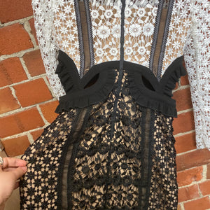 SELF-PORTRAIT lace mini dress