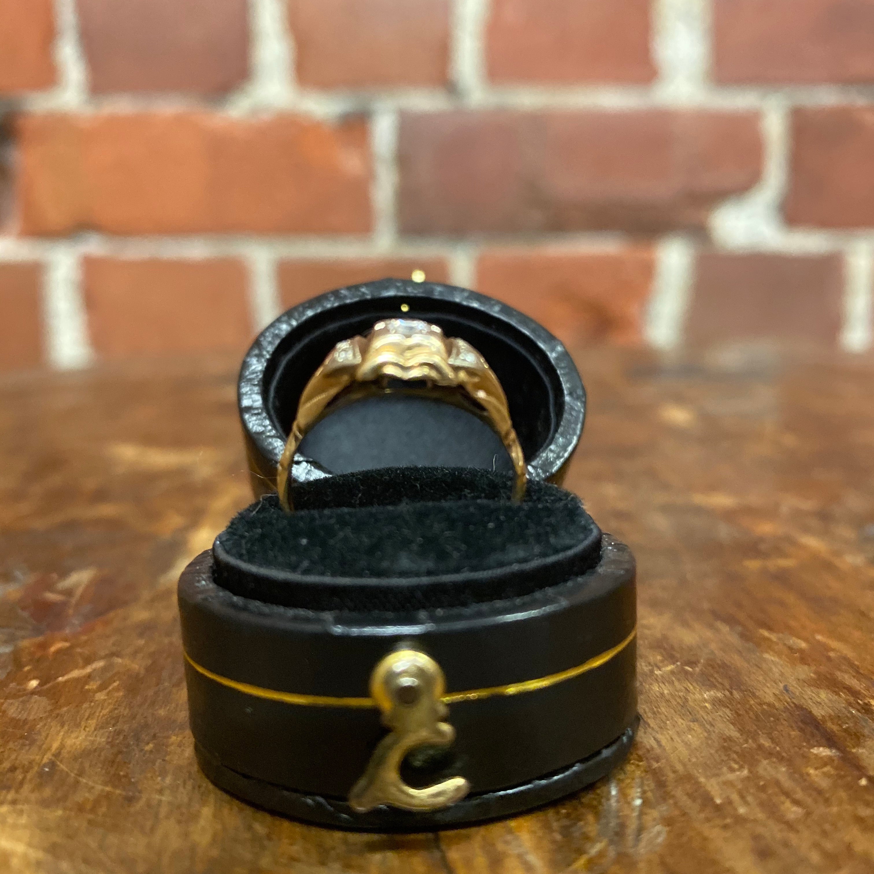 1920s 14K gold and diamond ring