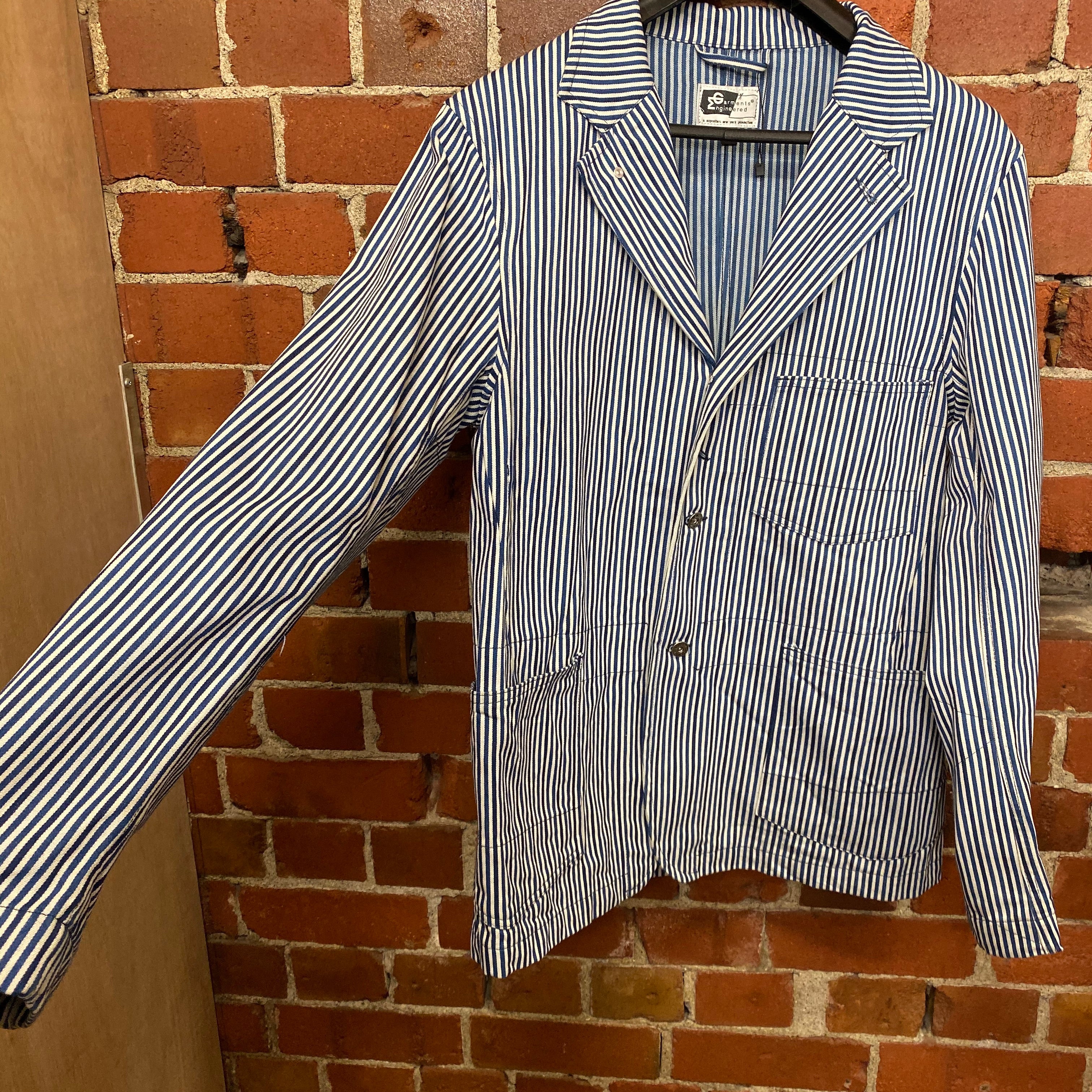 GARMENTS ENGINEERED striped denim jacket