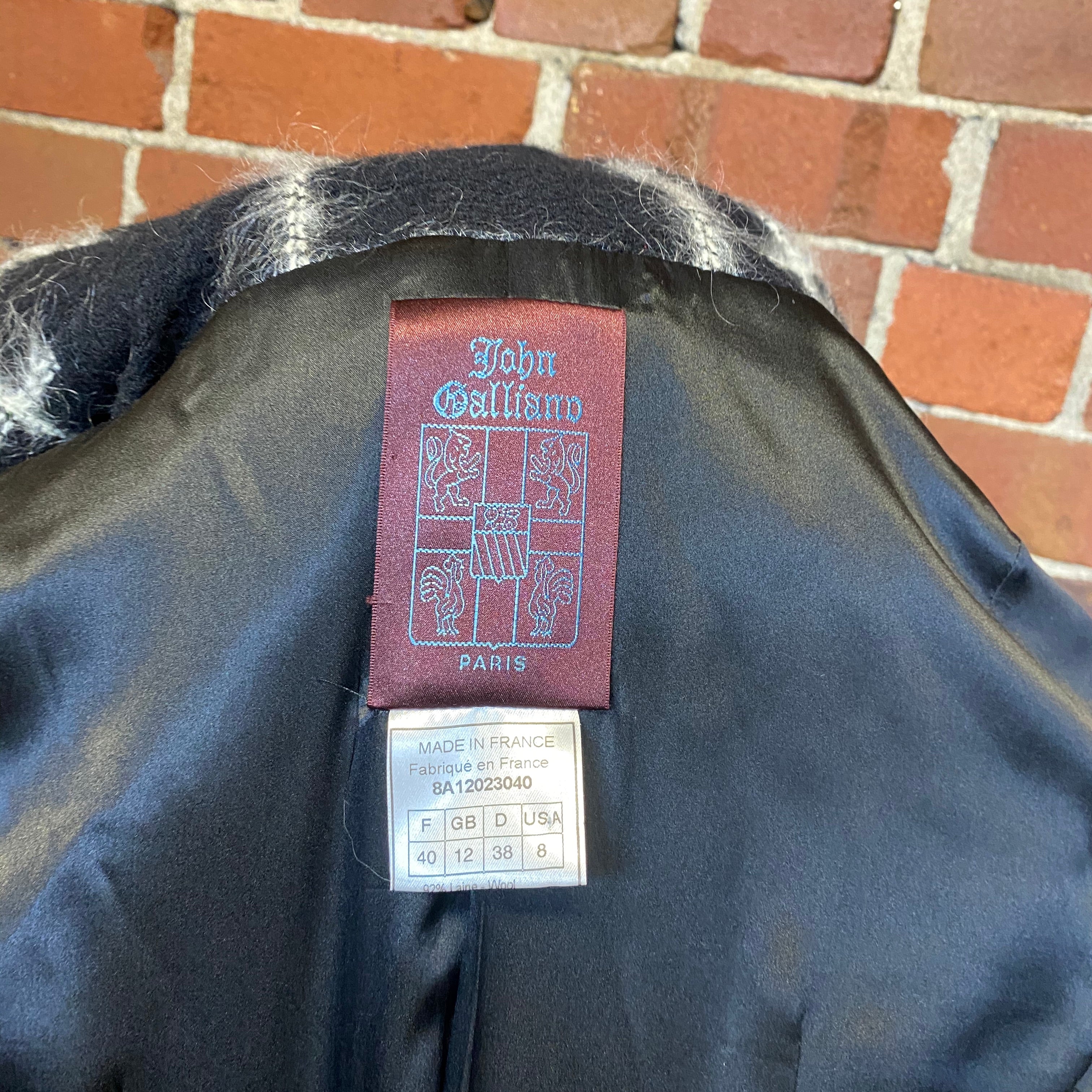 JOHN GALLIANO silk lined mohair incredible jacket
