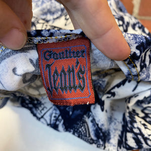 JEAN PAUL GAULTIER 1996 ink letter print top – Wellington Hunters