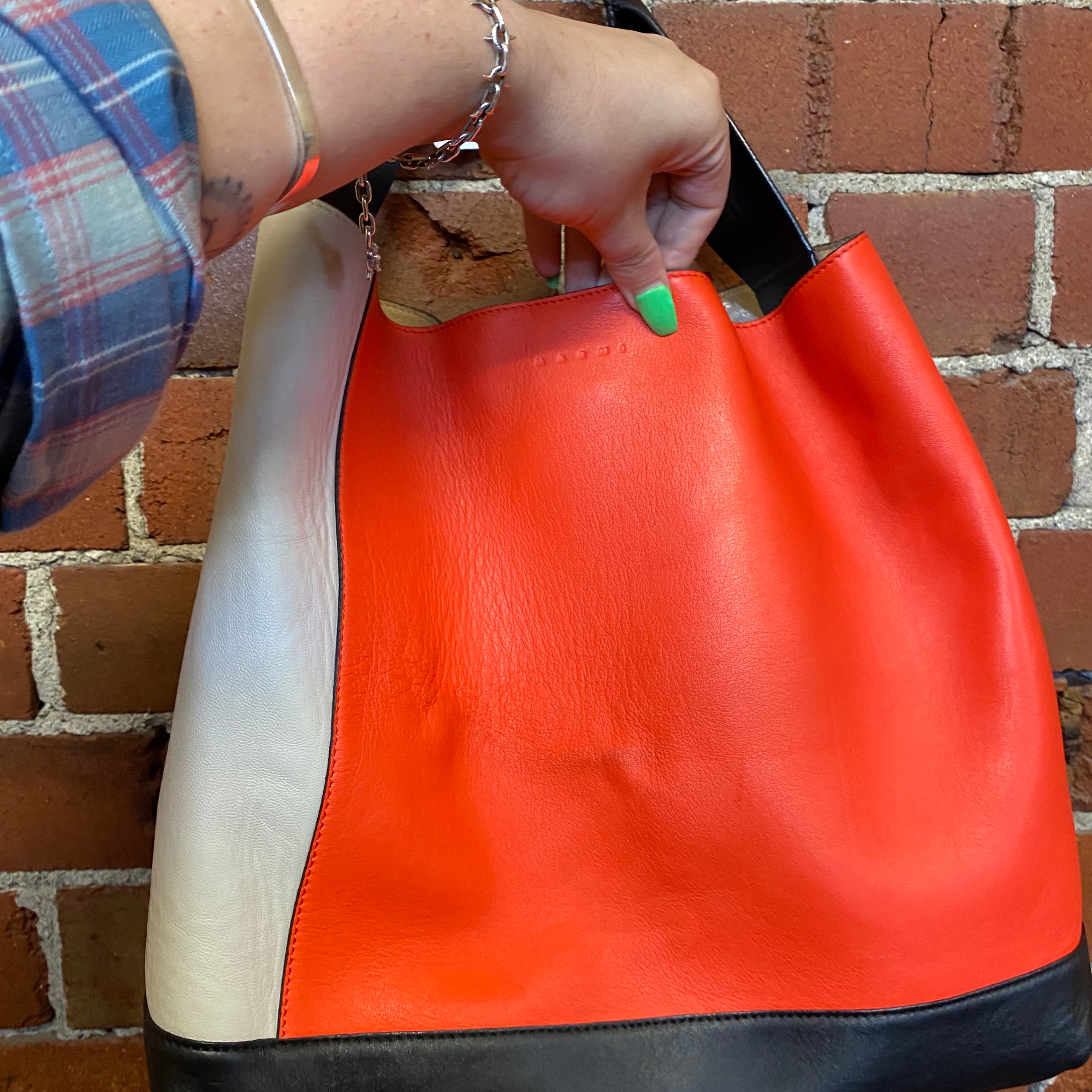 MARNI tri-colour leather handbag