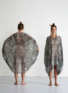 LELA JACOBS K-Road print silk dress