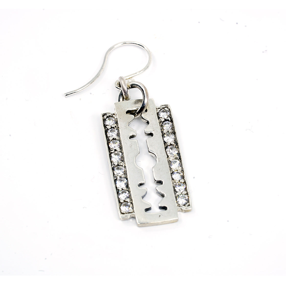 WILLIAM GRIFFITHS Sterling silver Razor blade earring