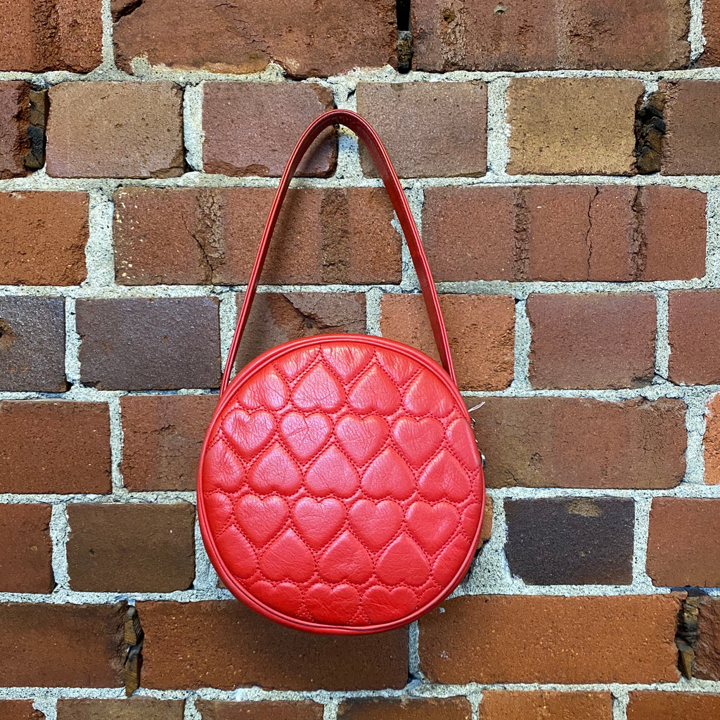 MOSCHINO heart quilted leather bag