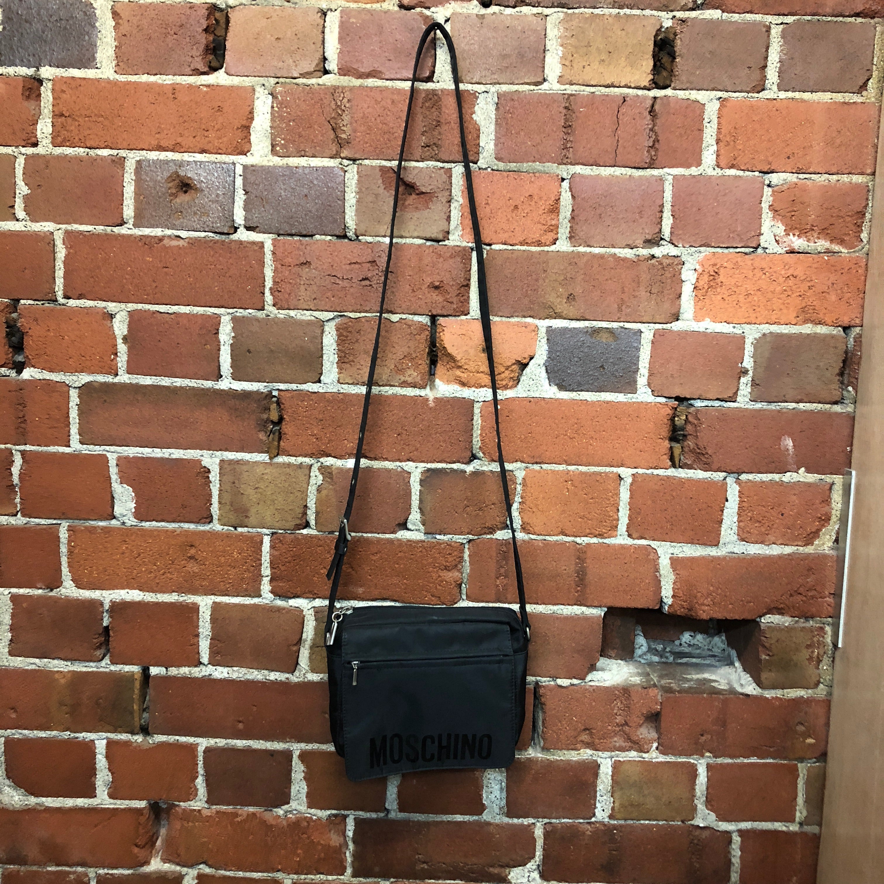 MOSCHINO 1990s nylon messenger bag