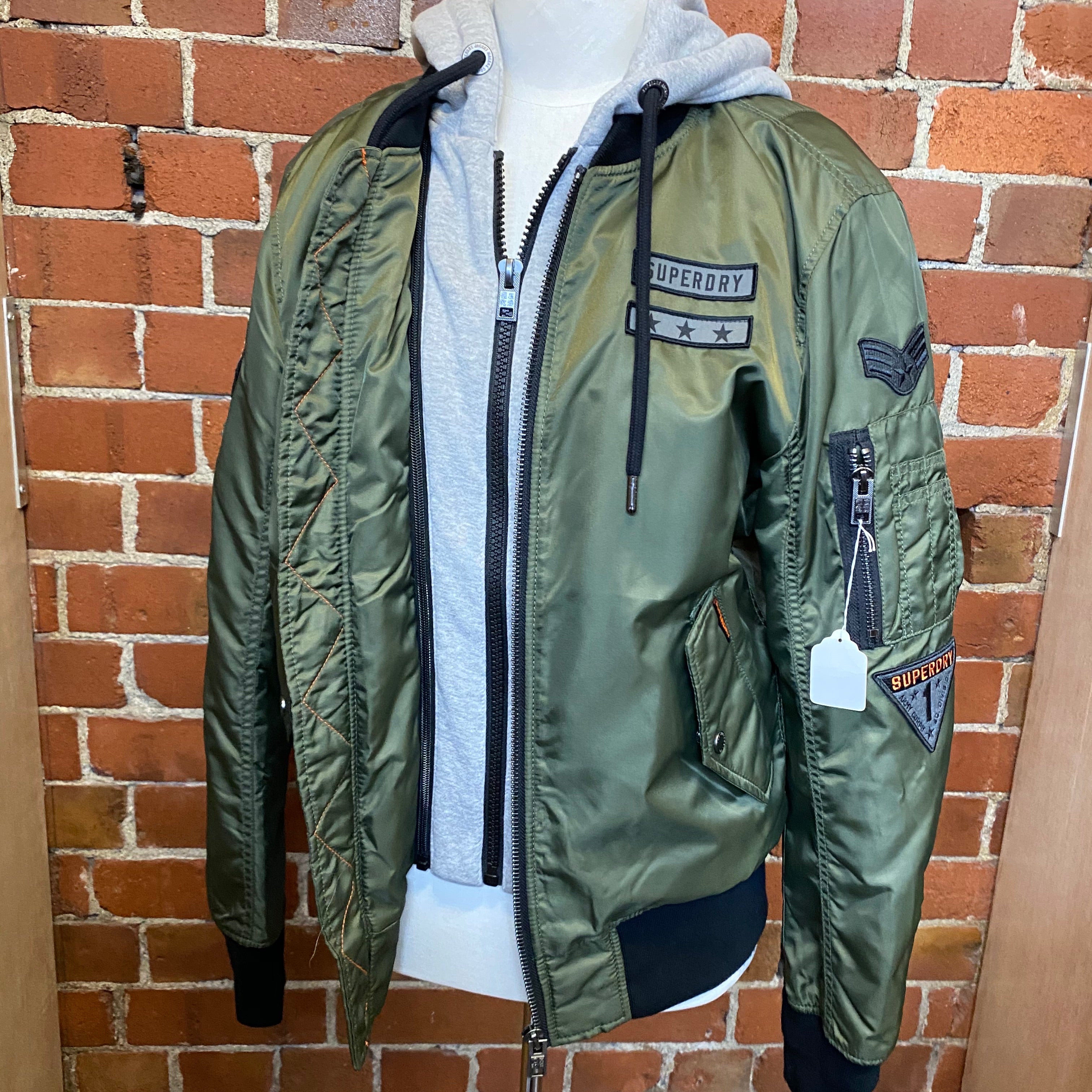 SUPERDRY patched bomber