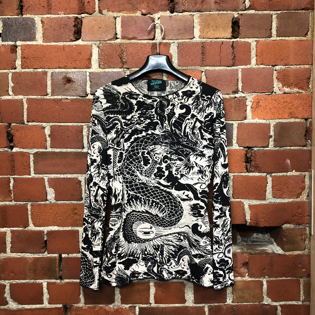 JEAN PAUL GAULTIER 1990s dragon print top