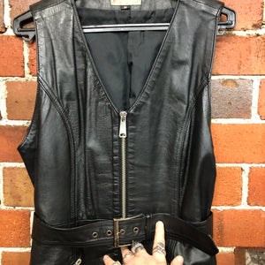 1990s leather vest