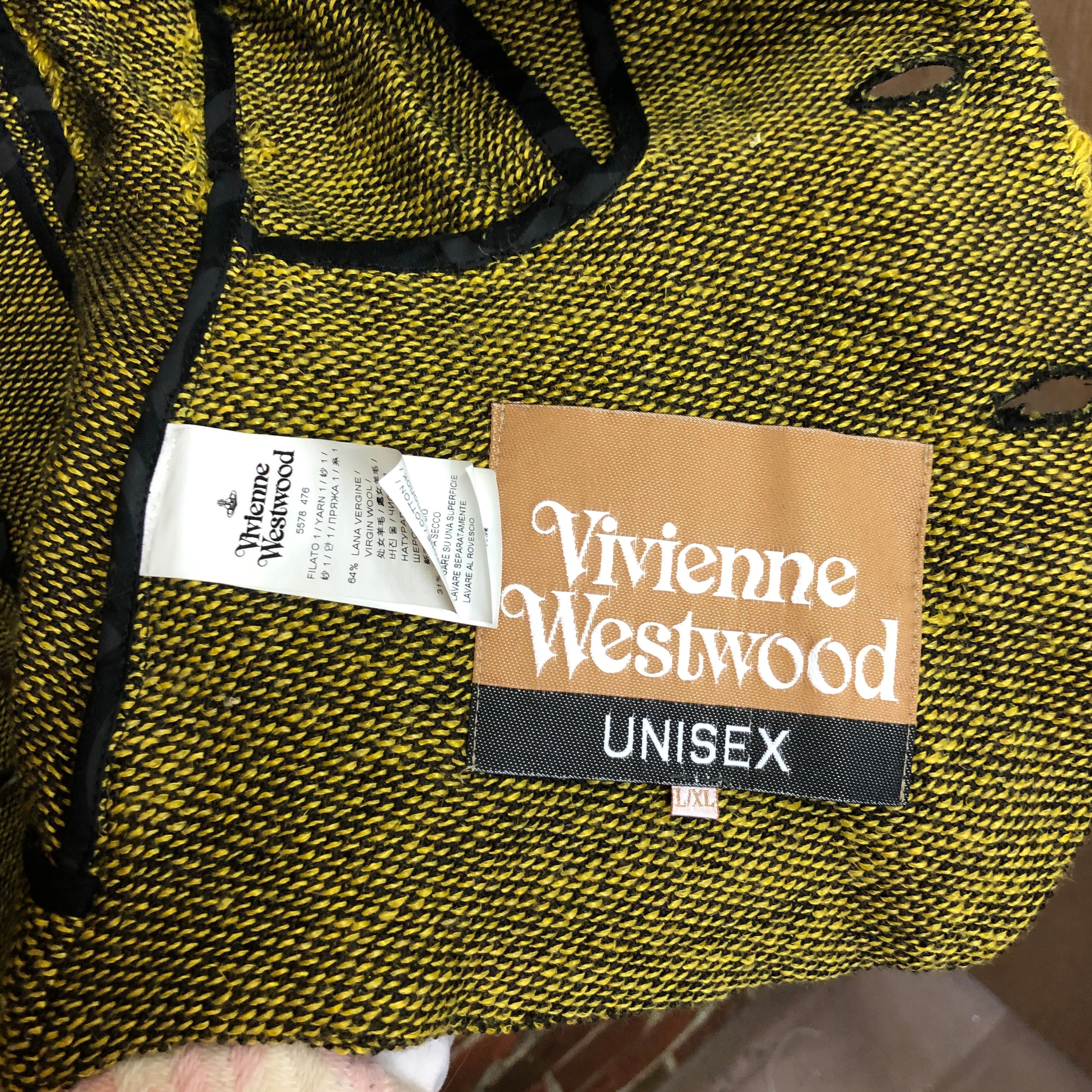 VIVIENNE WESTWOOD linen and wool logo blazer