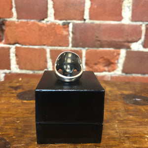 Sterling silver solid skull ring
