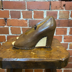 MARTIN MARGIELA wooden illusion heels 37