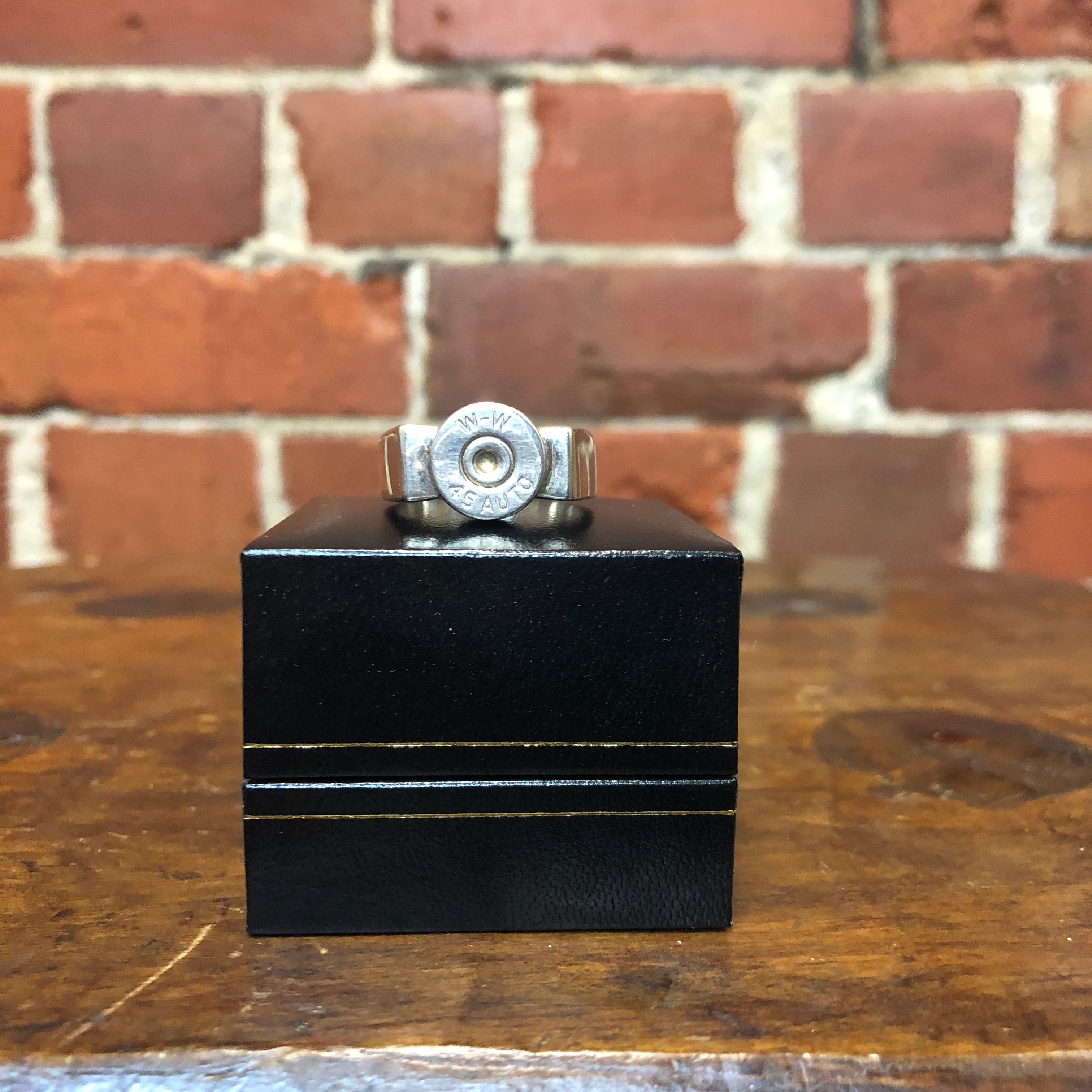 Winchester bullet solid sterling silver ring