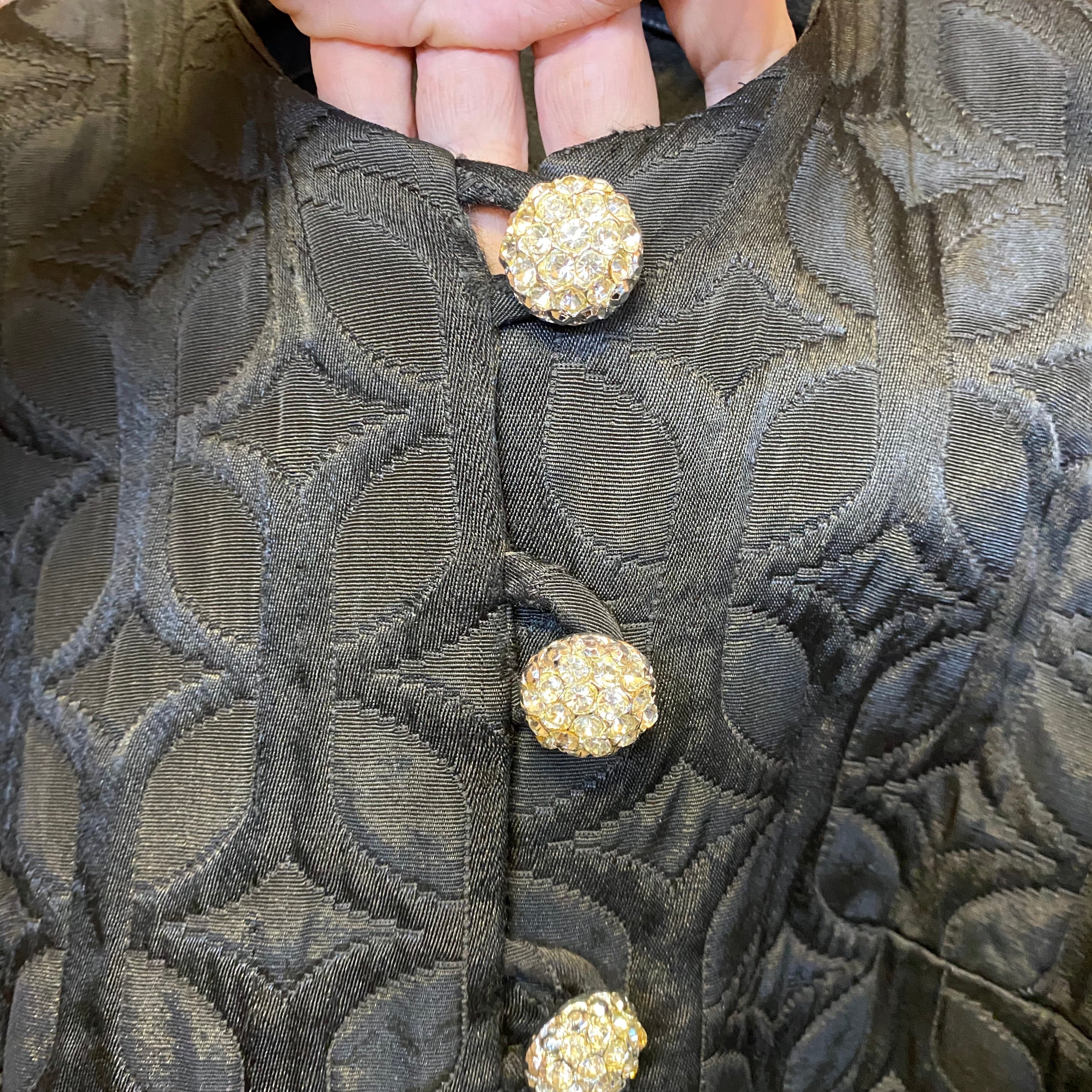 1960s stunning brocade and rhinestone coat