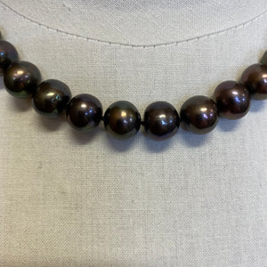 Vintage genuine black pearl strand